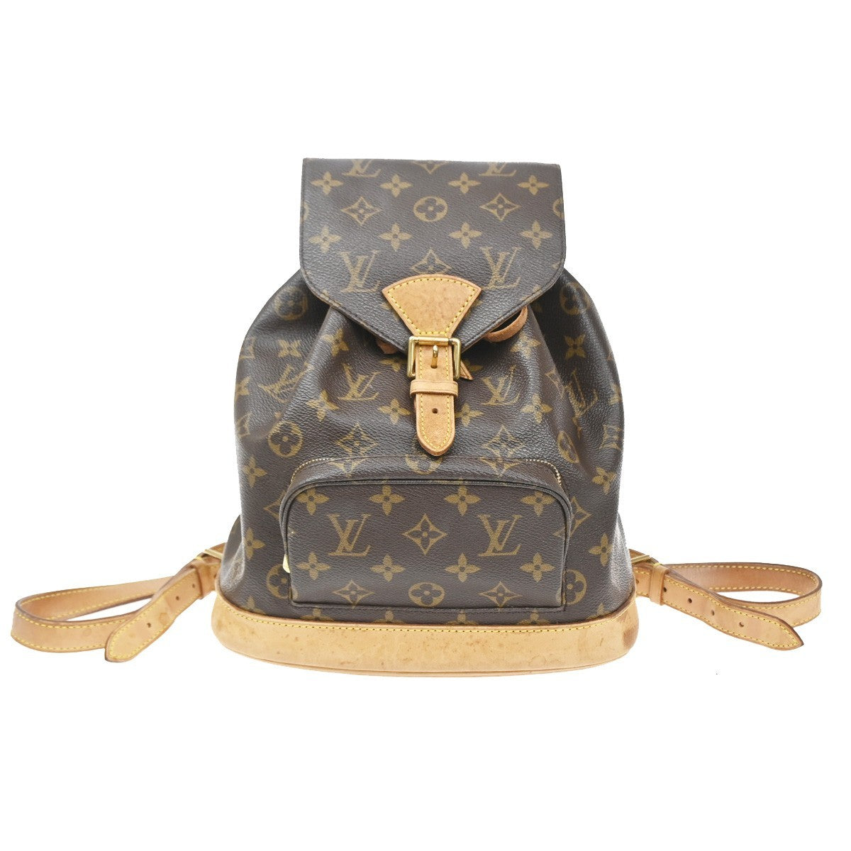 LOUIS VUITTON Montsouris MM Backpack Bag Monogram Leather Brown M51136 11SA090
