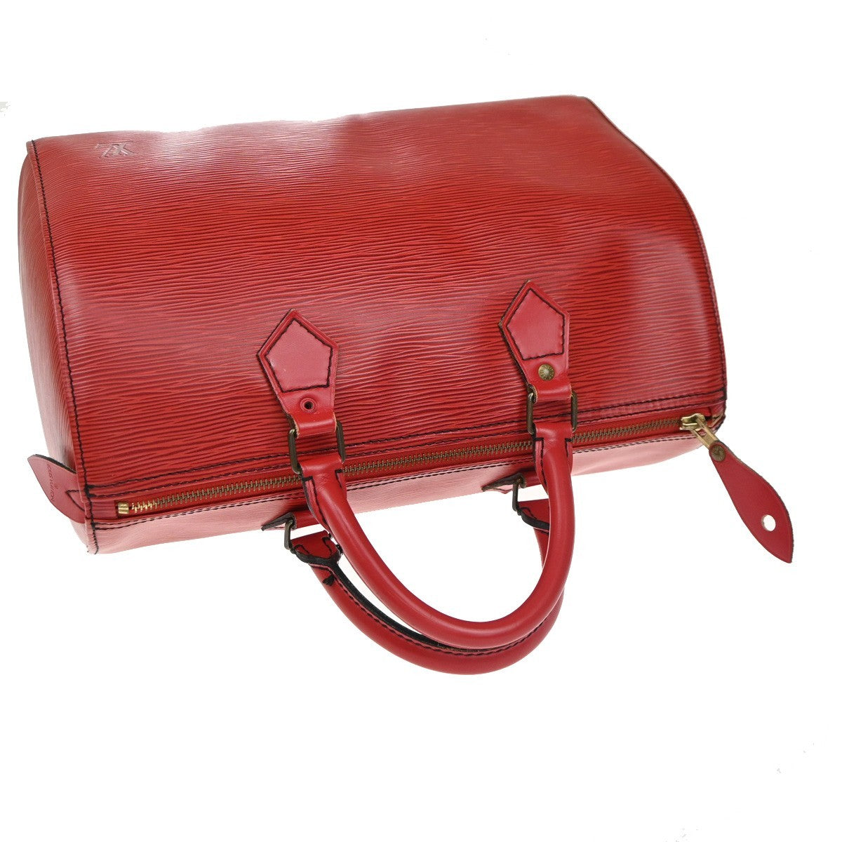 LOUIS VUITTON LV Logo Speedy 30 Travel Hand Bag Epi Leather Red M43007 70RQ073