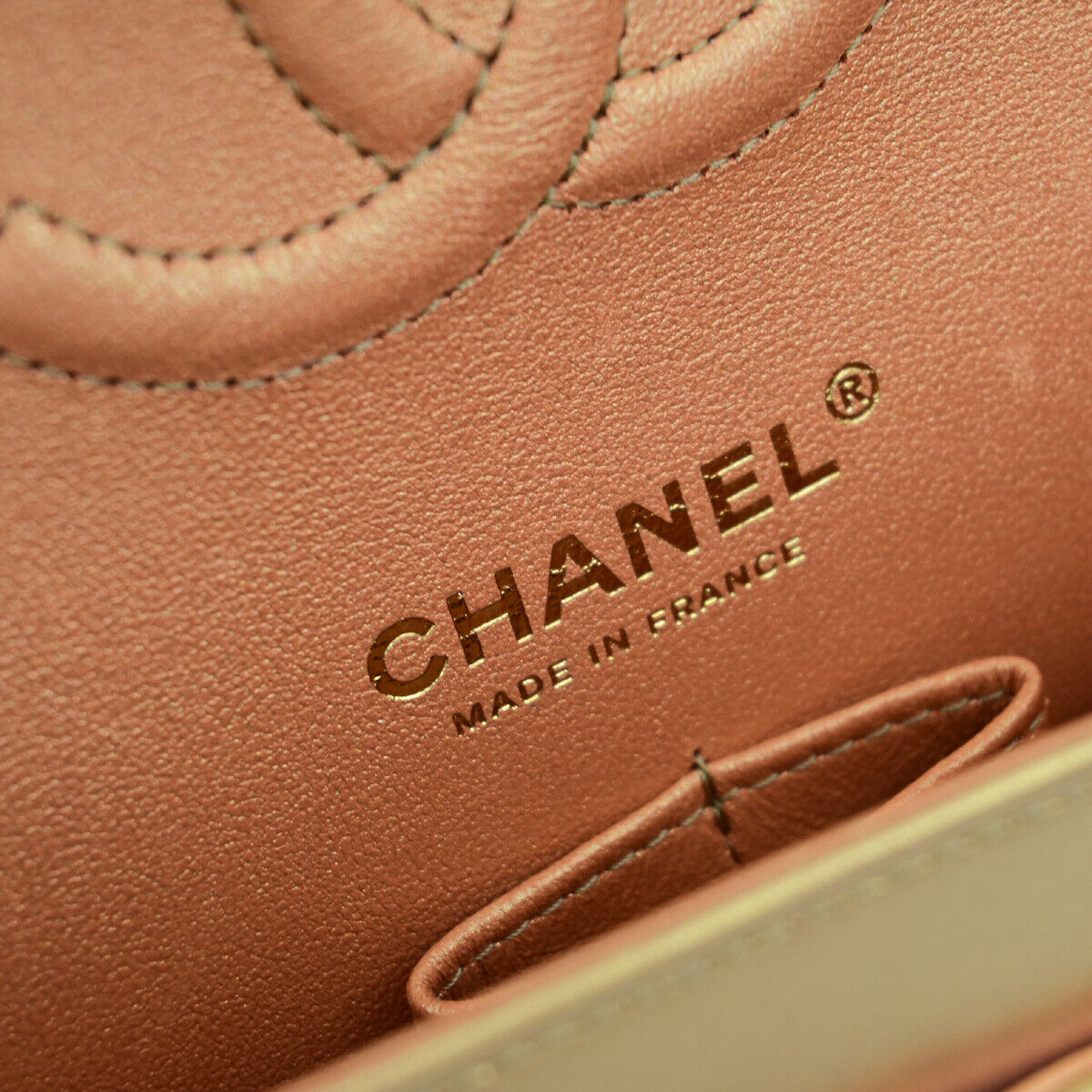 CHANEL CC Matelasse 25 Double Flap Chain Shoulder Bag Leather Pink Gold 401RK683