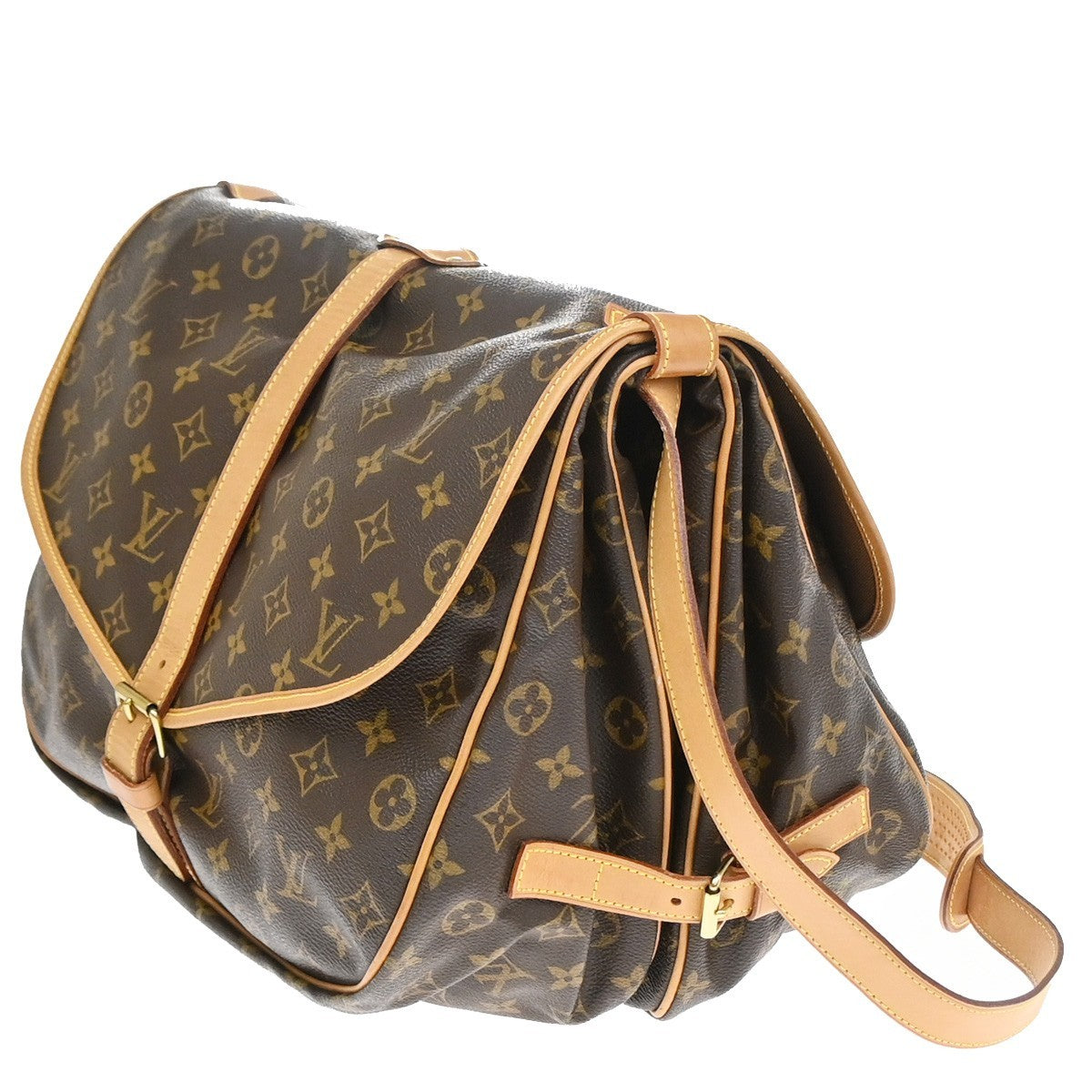 LOUIS VUITTON Saumur 35 Shoulder Bag Monogram Leather BN France M42254 28YJ105