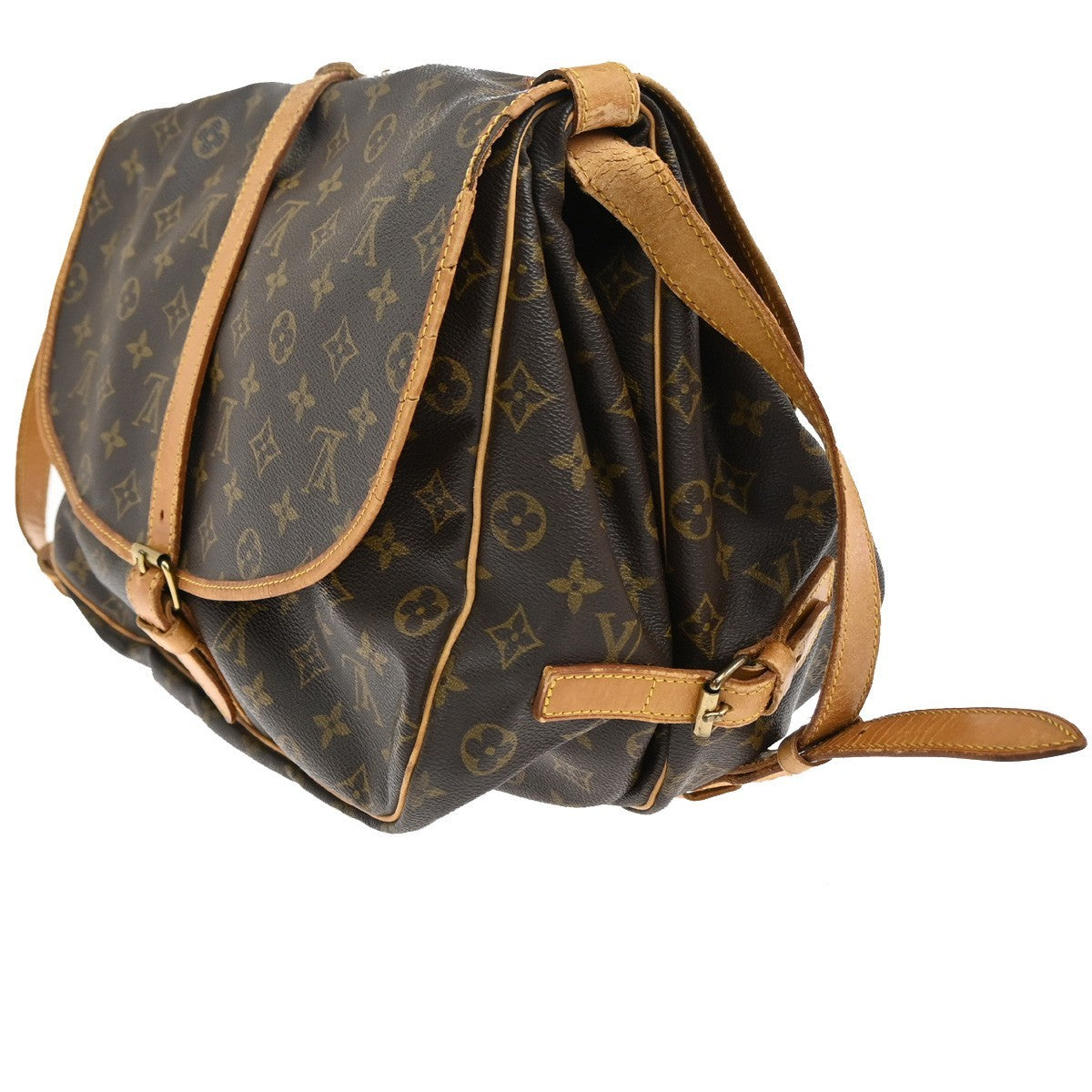 LOUIS VUITTON Saumur 35 Shoulder Bag Monogram Leather BN France M42254 86KB913