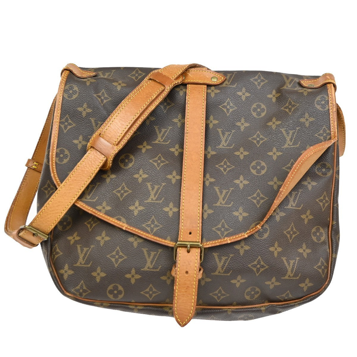 LOUIS VUITTON Saumur 35 Shoulder Bag Monogram Leather BN France M42254 83TA268