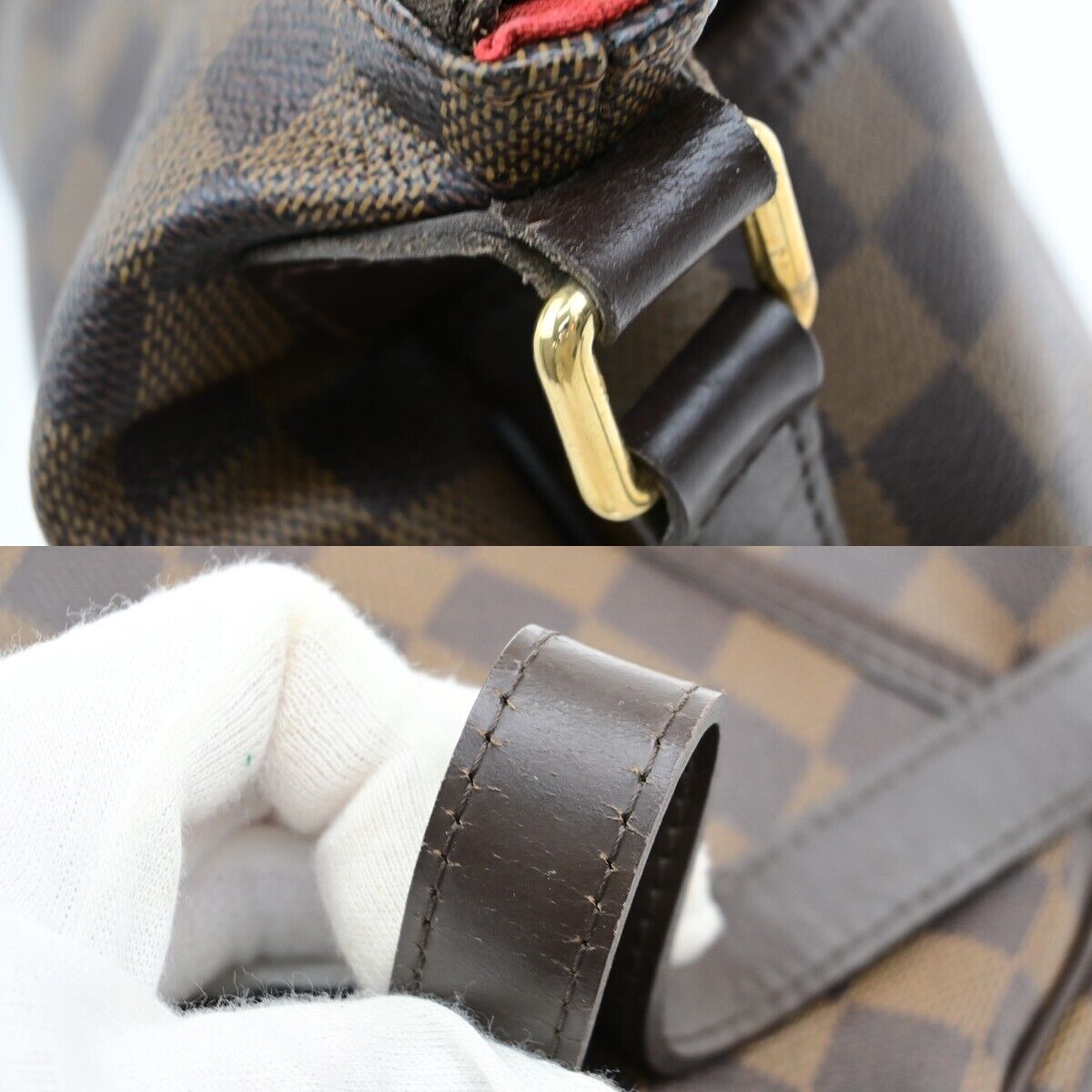 LOUIS VUITTON Bloomsbury PM Shoulder Bag Damier Leather Brown N42251 95EE036