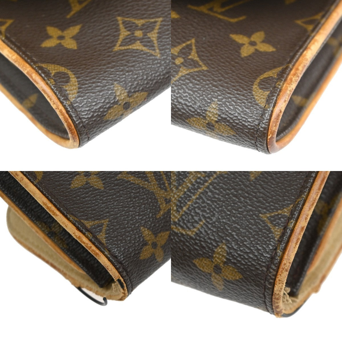 LOUIS VUITTON Pochette Twin GM  Clutch Bag Monogram Brown M51852 01SA038
