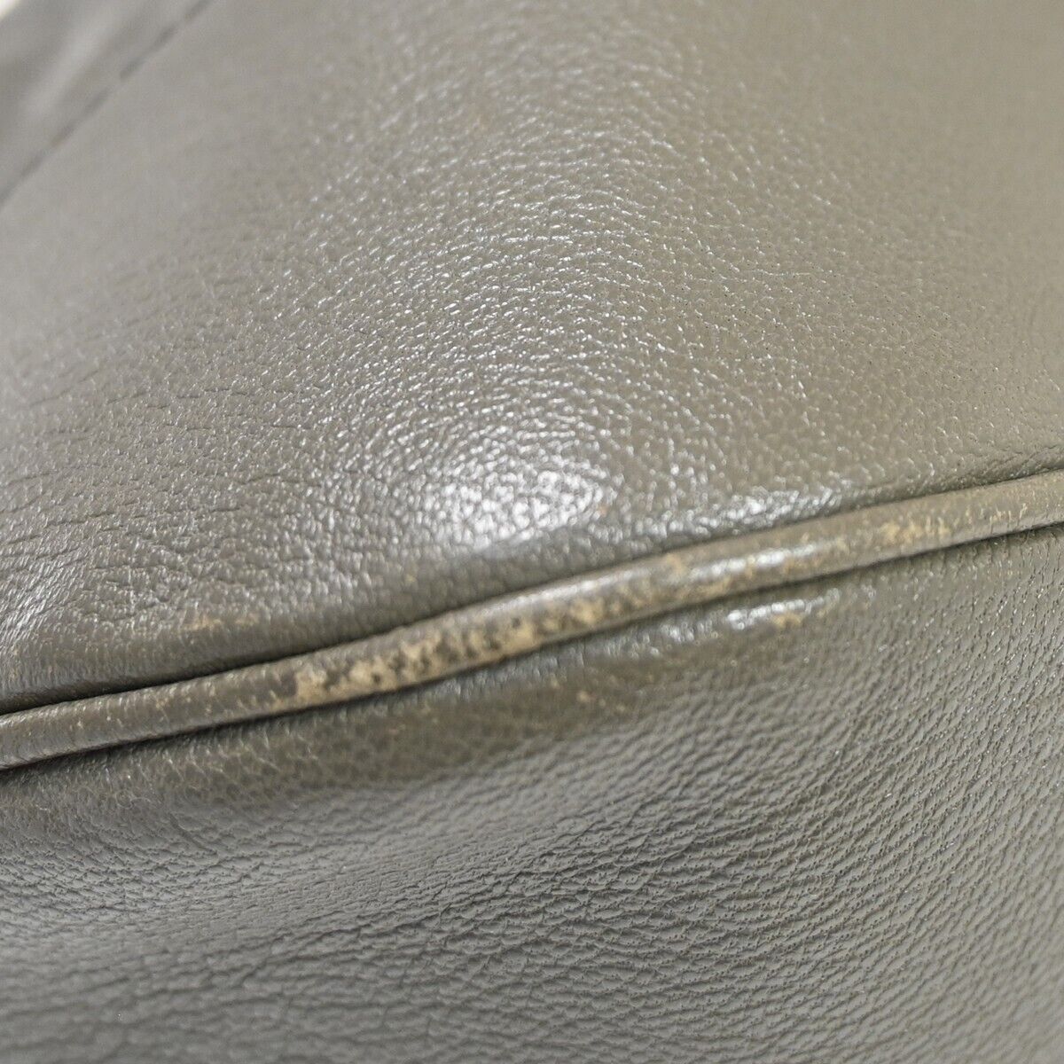 SALVATORE FERRAGAMO Logo Marisa Gancini Shoulder Bag Leather Gray Italy 66FA048