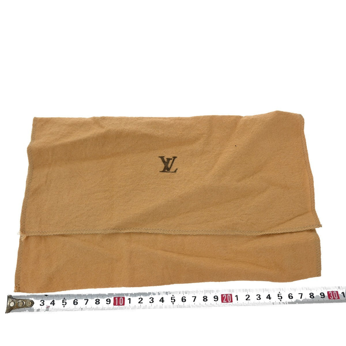 LOUIS VUITTON Logo 10 Set Dust Bag Drawstring Canvas Cotton Beige Brown 09KP114