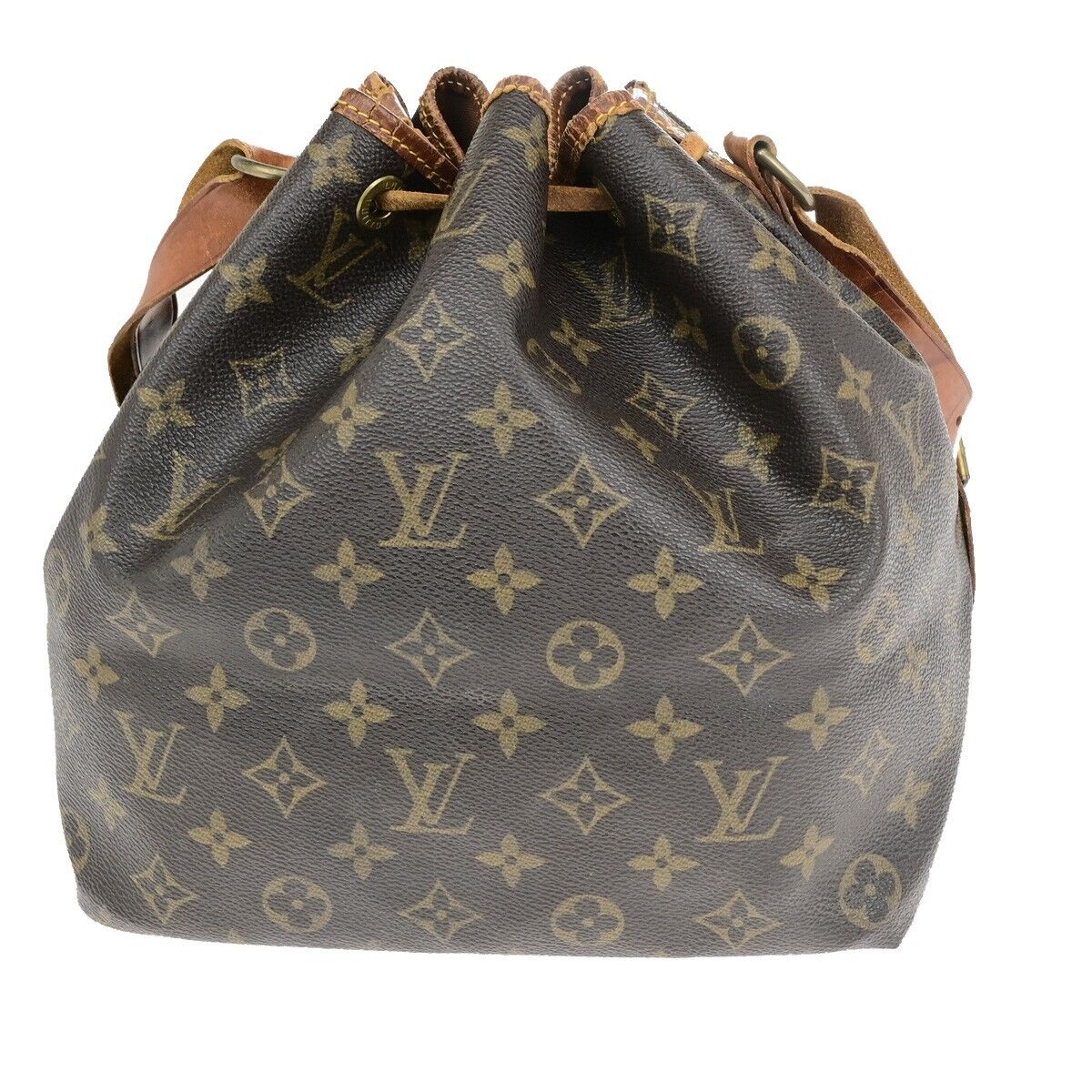 LOUIS VUITTON Petit Noe Drawstring Shoulder Bag Monogram Leather M42226 69ED112