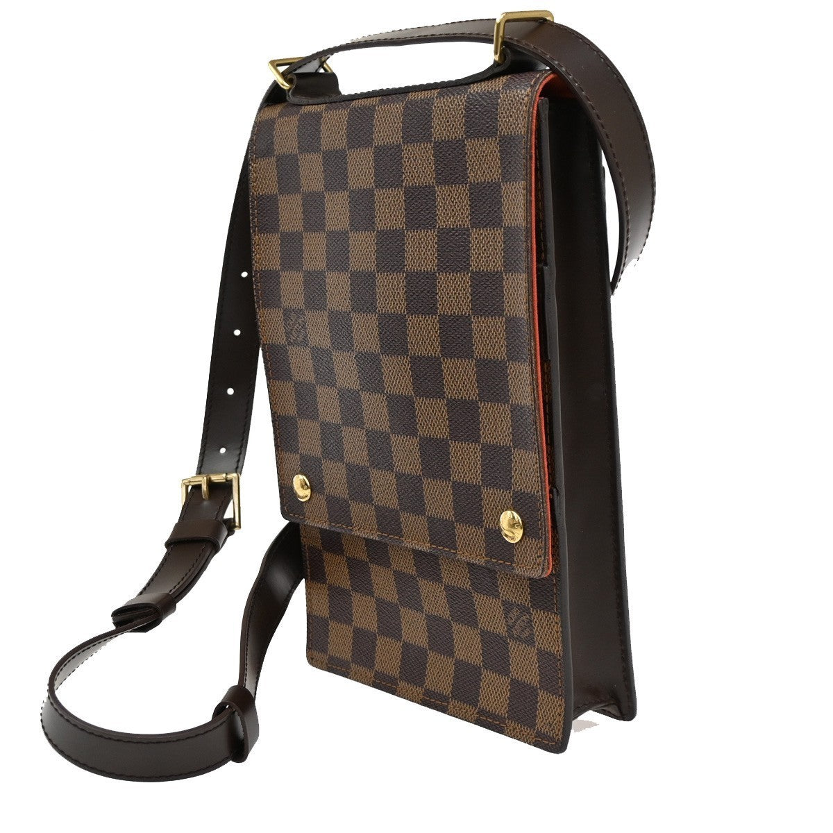 LOUIS VUITTON Portobello Shoulder Bag Damier Leather Brown N45271 72CA487