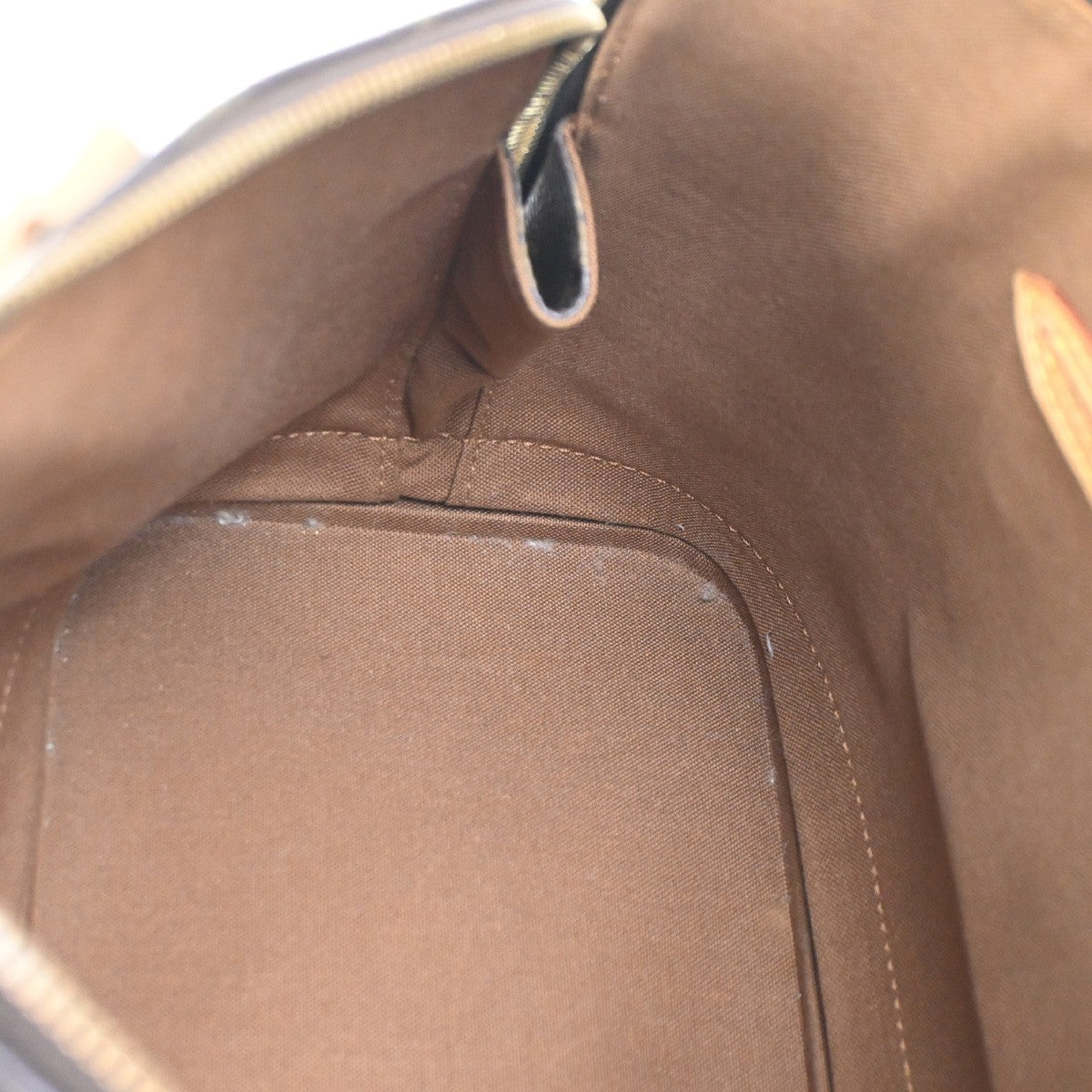 LOUIS VUITTON LV Logo Alma Hand Bag Monogram Leather Brown France M51130 84SA062