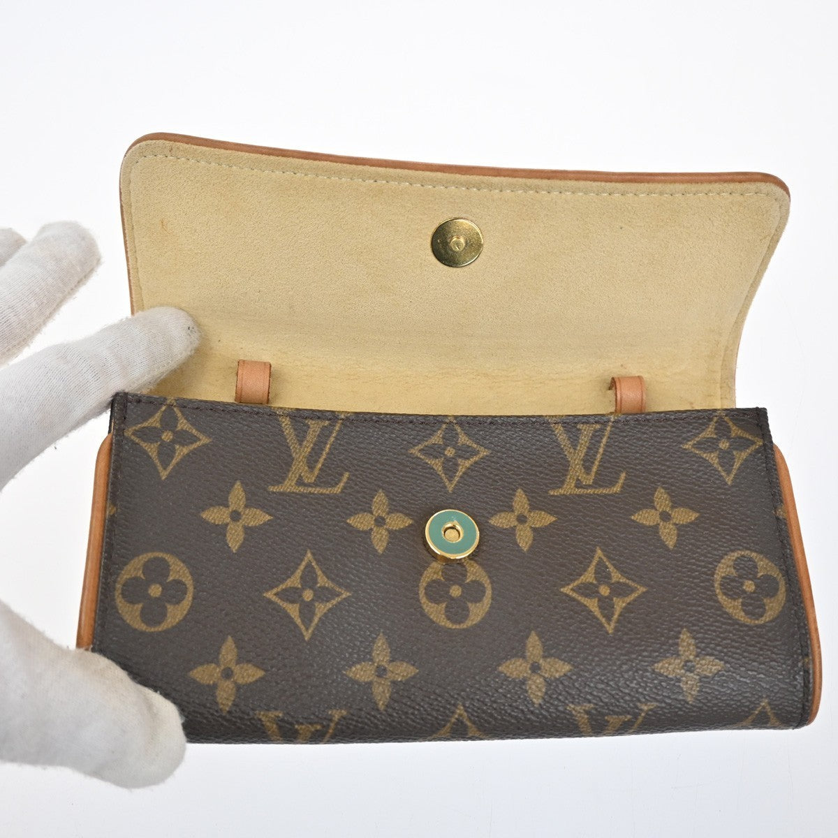 LOUIS VUITTON Pochette Twin PM 2Way Shoulder Clutch Bag Monogram M51854 85TA560