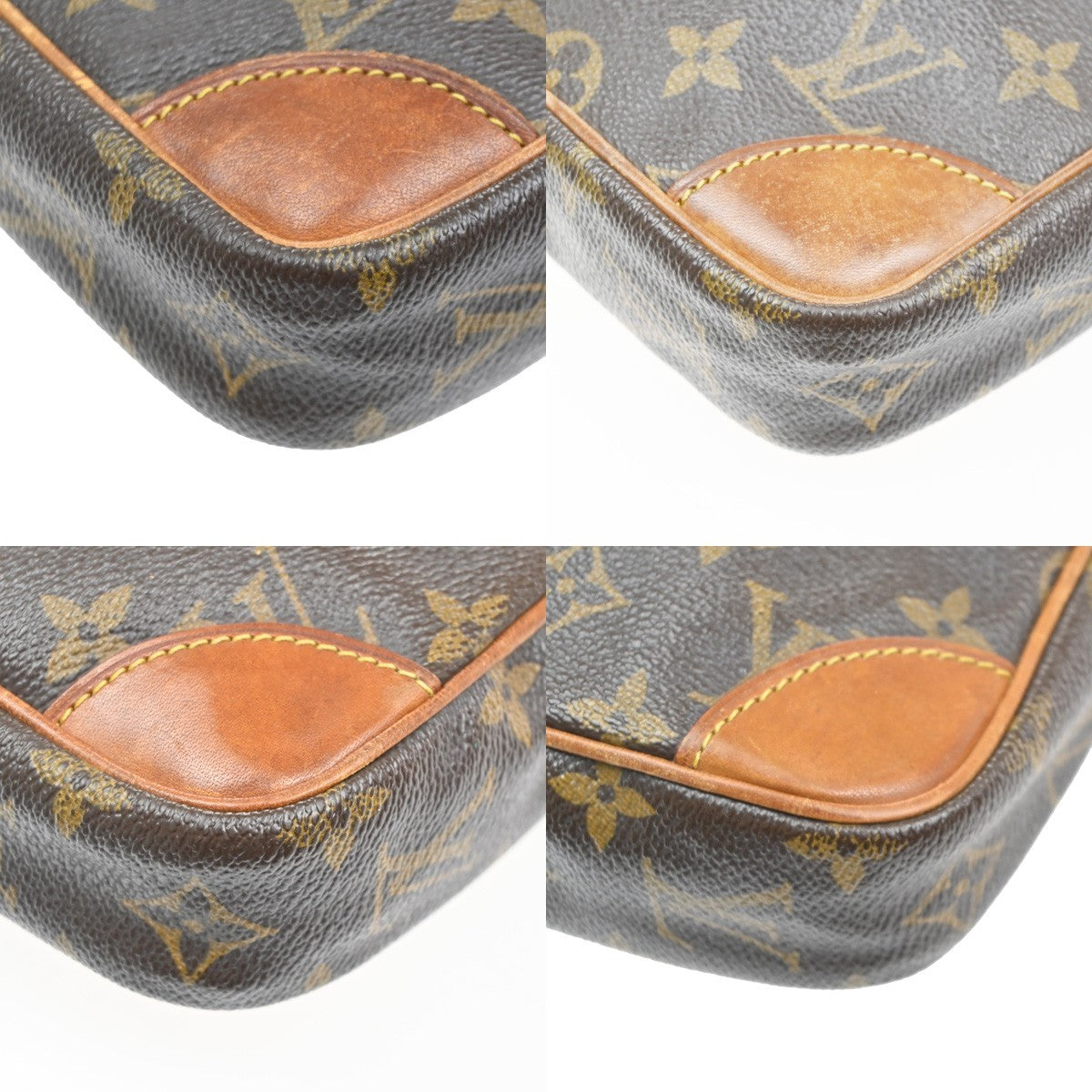 LOUIS VUITTON Danube Shoulder Bag Monogram Leather Brown France M45266 66MA536