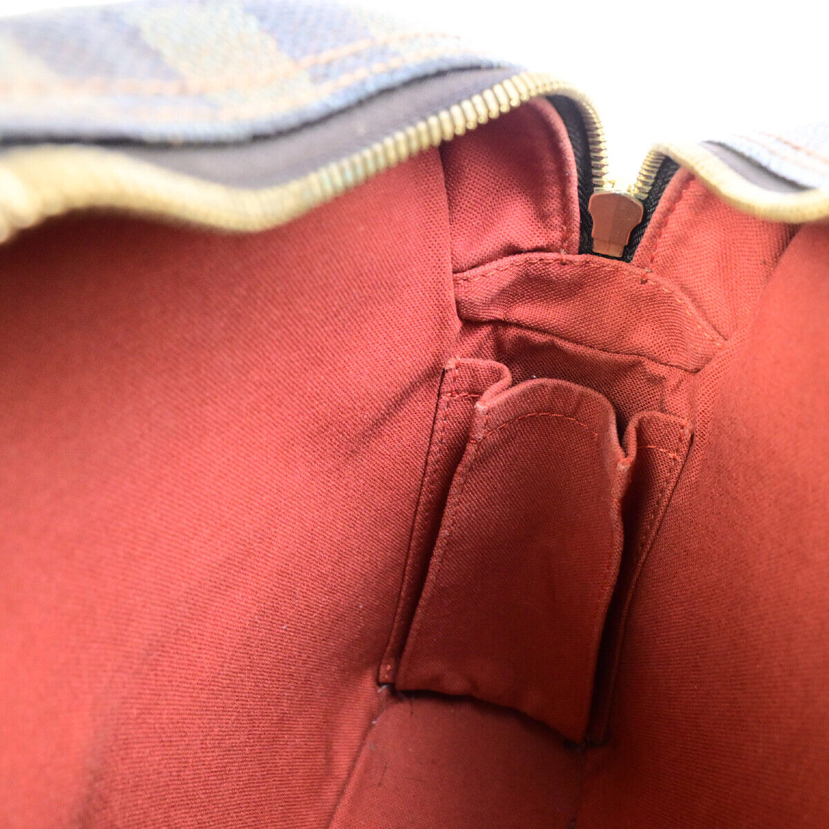 LOUIS VUITTON Olav PM Shoulder Bag Damier Ebene Leather Brown N41442 35YG639