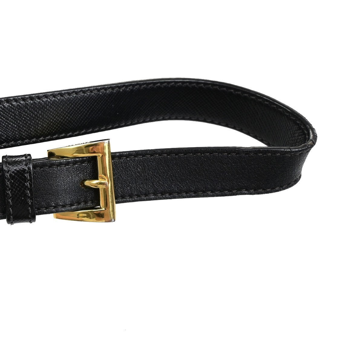 PRADA Logo Tessuto Crossbody Shoulder Bag Nylon Leather Black GHW Italy 76MA710