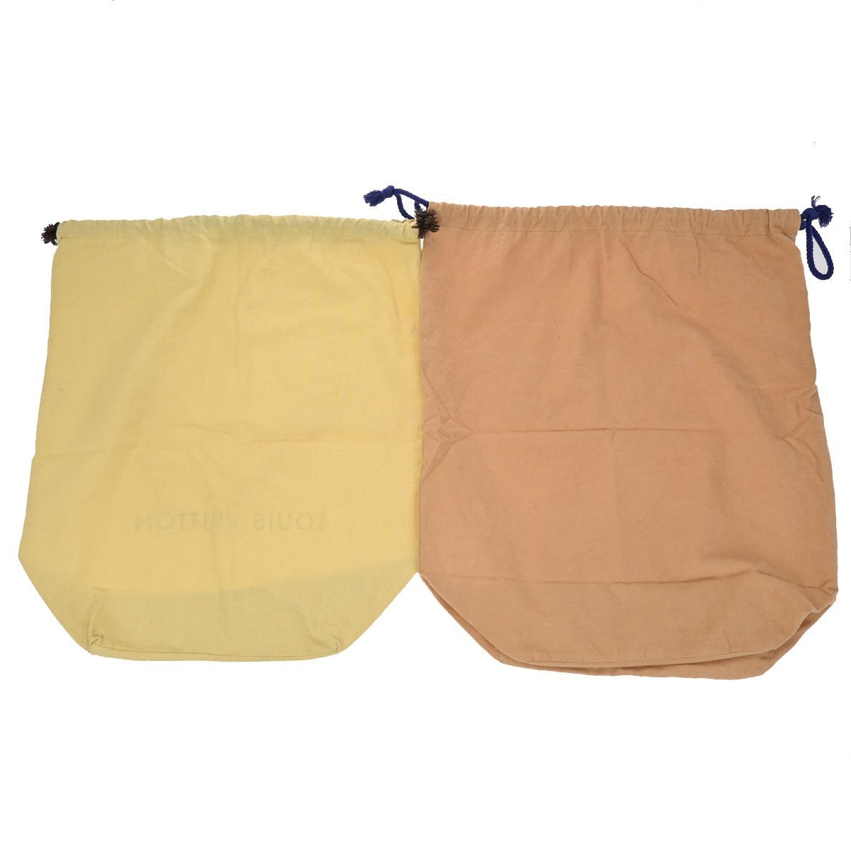 LOUIS VUITTON Logo 10 Set Dust Bag Drawstring Canvas Cotton Beige Brown 09KP140