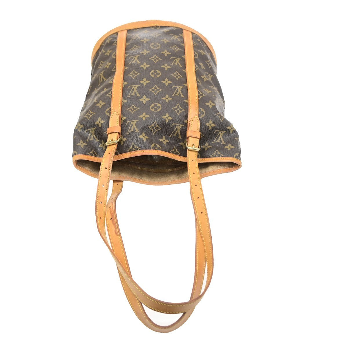 1OUIS VUITTON BUCKET GM Shoulder Tote Bag Monogram Leather Brown M42236 33SA172
