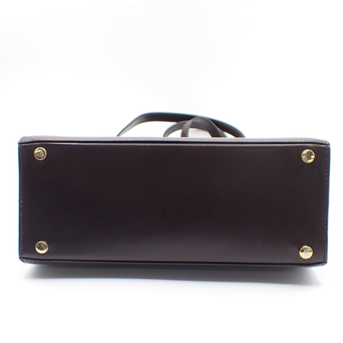 SALVATORE FERRAGAMO Logo Vara 2Way Hand Bag Canvas Leather Brown Gold 33AA167