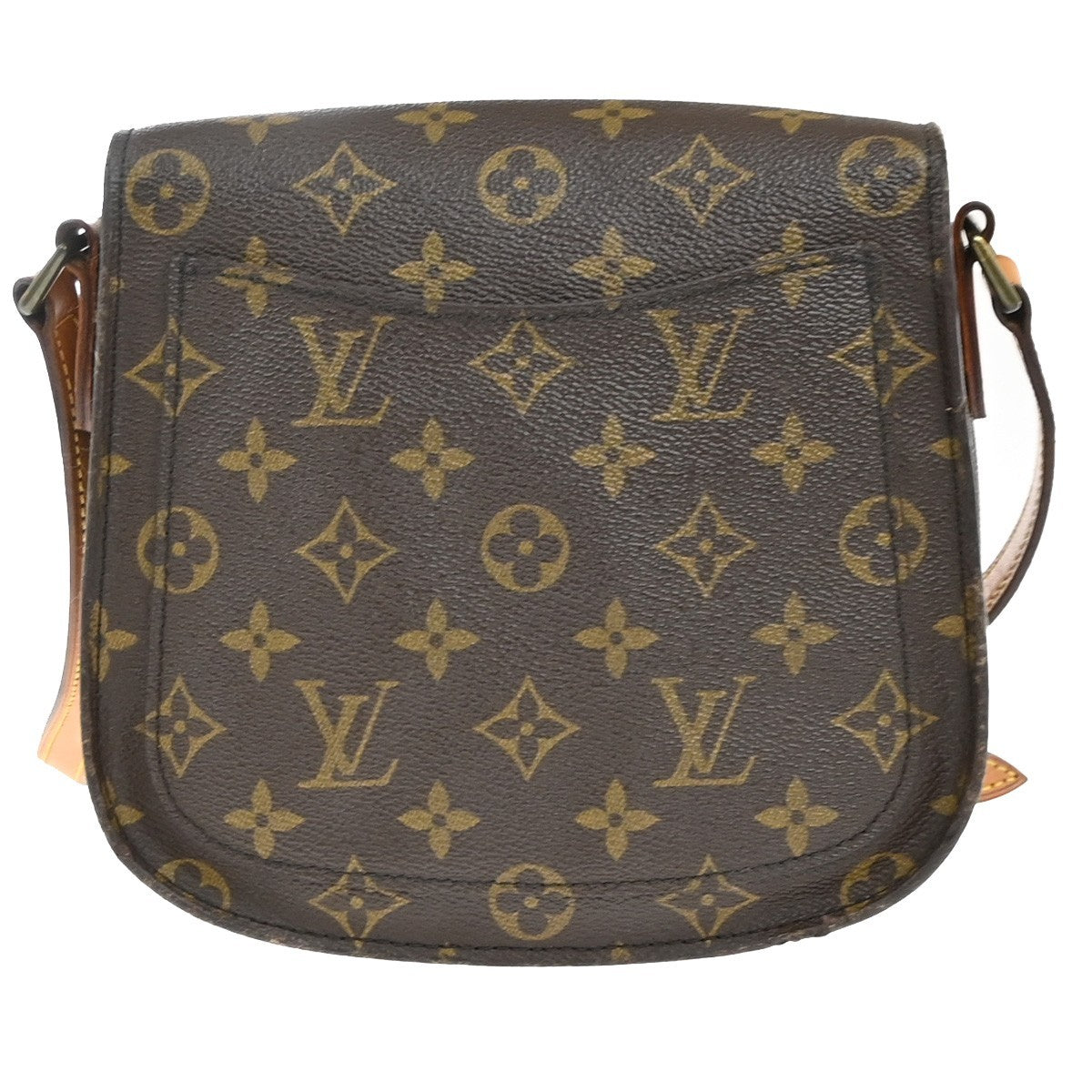 LOUIS VUITTON Saint Cloud MM Shoulder Bag Monogram Leather Brown M51243 33KP424