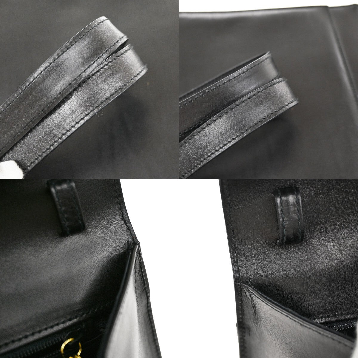 SALVATORE FERRAGAMO Vara 2Way Shoulder Hand Bag Leather Black GHW Italy 39FB617