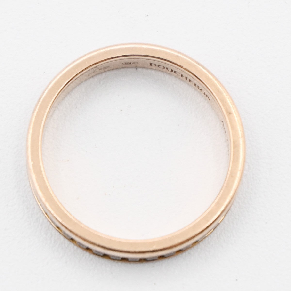 BOUCHERON Logo Quatre Classique Ring Au 750 Rose Gold JP12 US6.5 T52 99LC632
