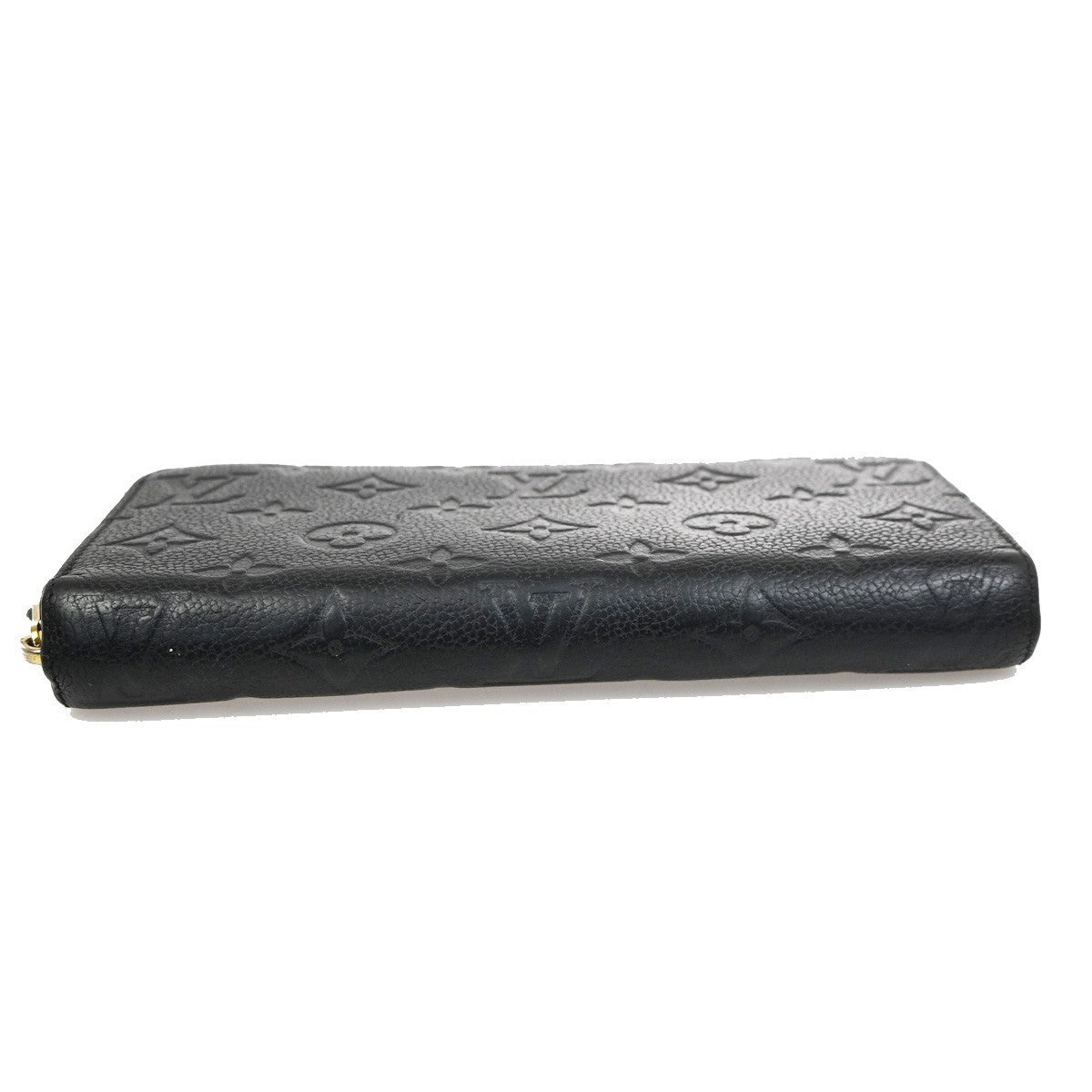LOUIS VUITTON Zippy Long Wallet Monogram Empreinte Leather Black M61864 80KD173