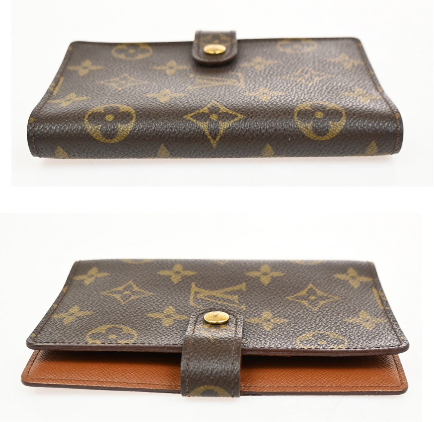 LOUIS VUITTON LV Logo 3 Set Wallet PM Agenda Vernis Monogram Leather BN 67KC672