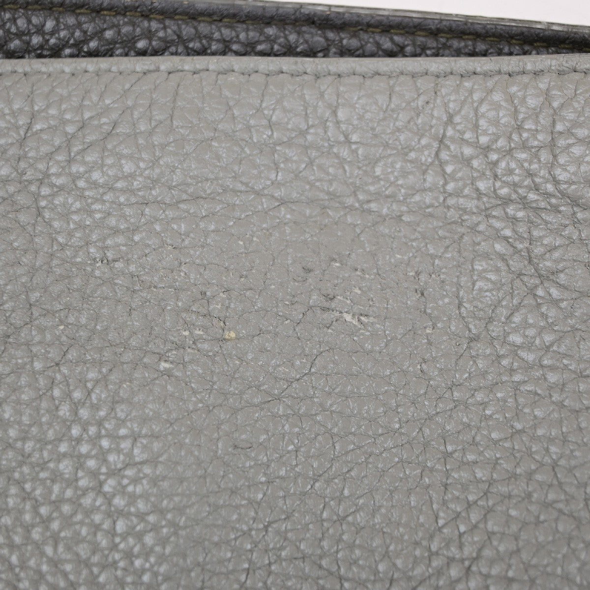 BOTTEGA VENETA Logo Hobo Shoulder Hand Bag Leather Gray Italy 31EC688