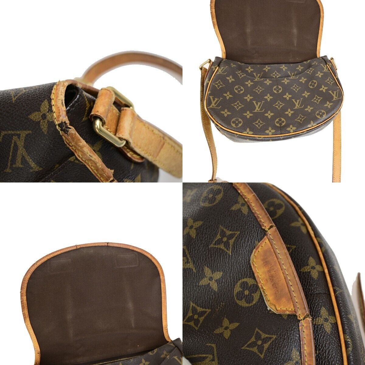 LOUIS VUITTON Menilmontant PM Shoulder Bag Monogram Leather BN M40474 61EC884
