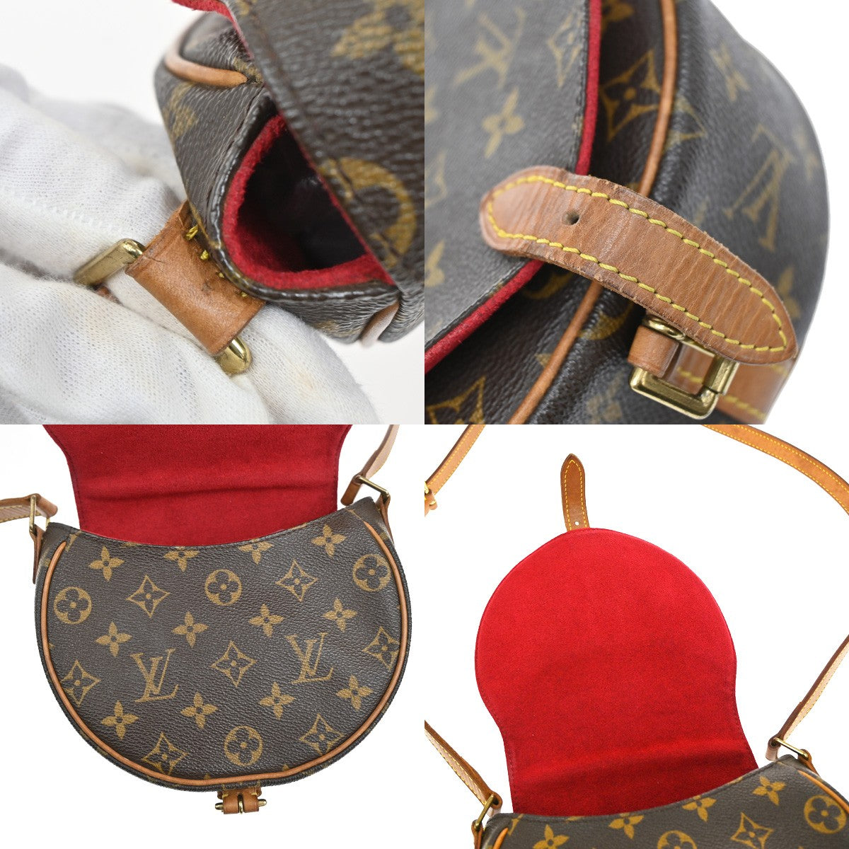 LOUIS VUITTON LV Tambourine Shoulder Bag Monogram Leather Brown M51179 29YH192
