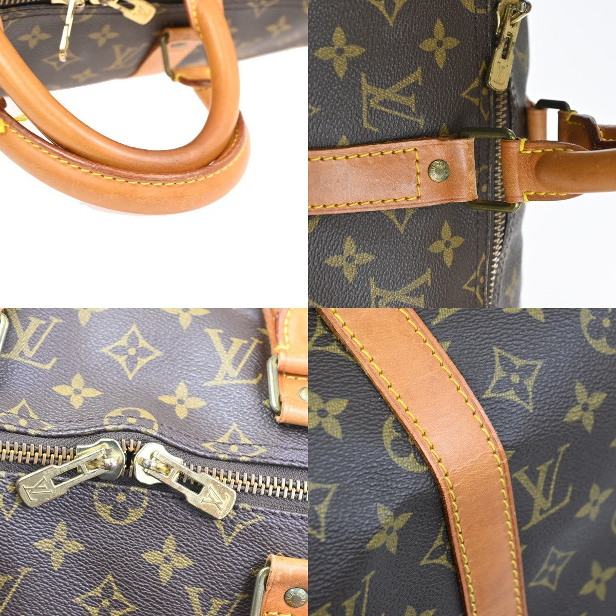 LOUIS VUITTON Keepall 50 Travel Hand Bag Monogram Leather Brown M41426 90TA569