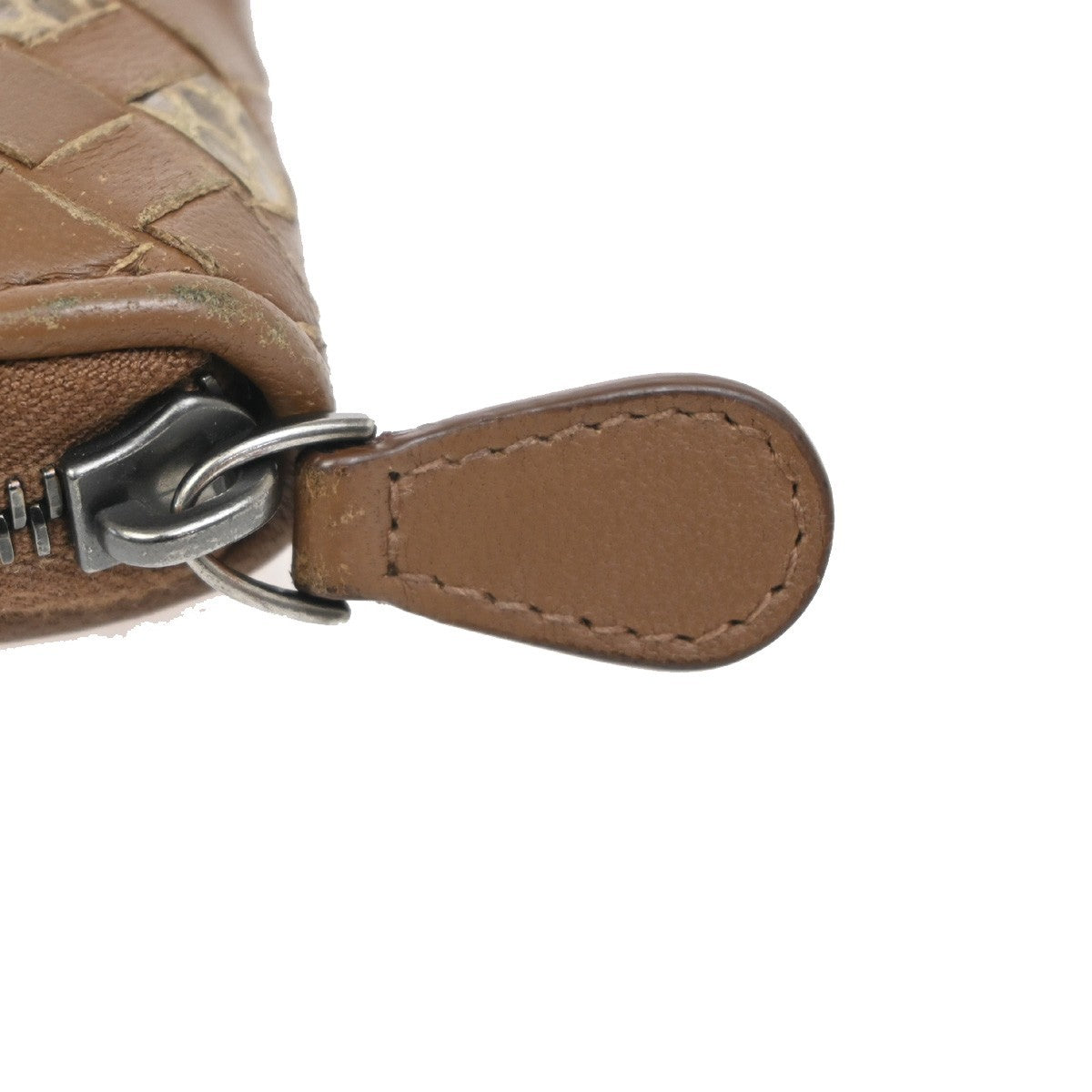 BOTTEGA VENETA Logo Intrecciato Zippy Long Wallet Embossing Leather BN 67DA286