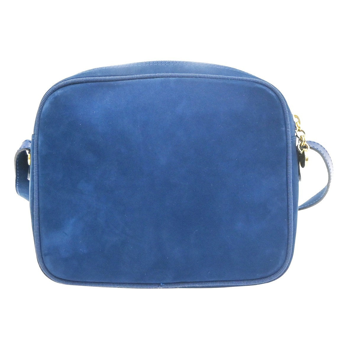 SALVATORE FERRAGAMO Vara Shoulder Bag Suede Leather Navy Blue GHW Italy 62MA558