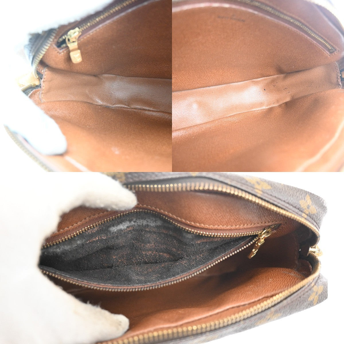 LOUIS VUITTON Jeune Fille MM Shoulder Bag Monogram Leather Brown M51226 37MA380