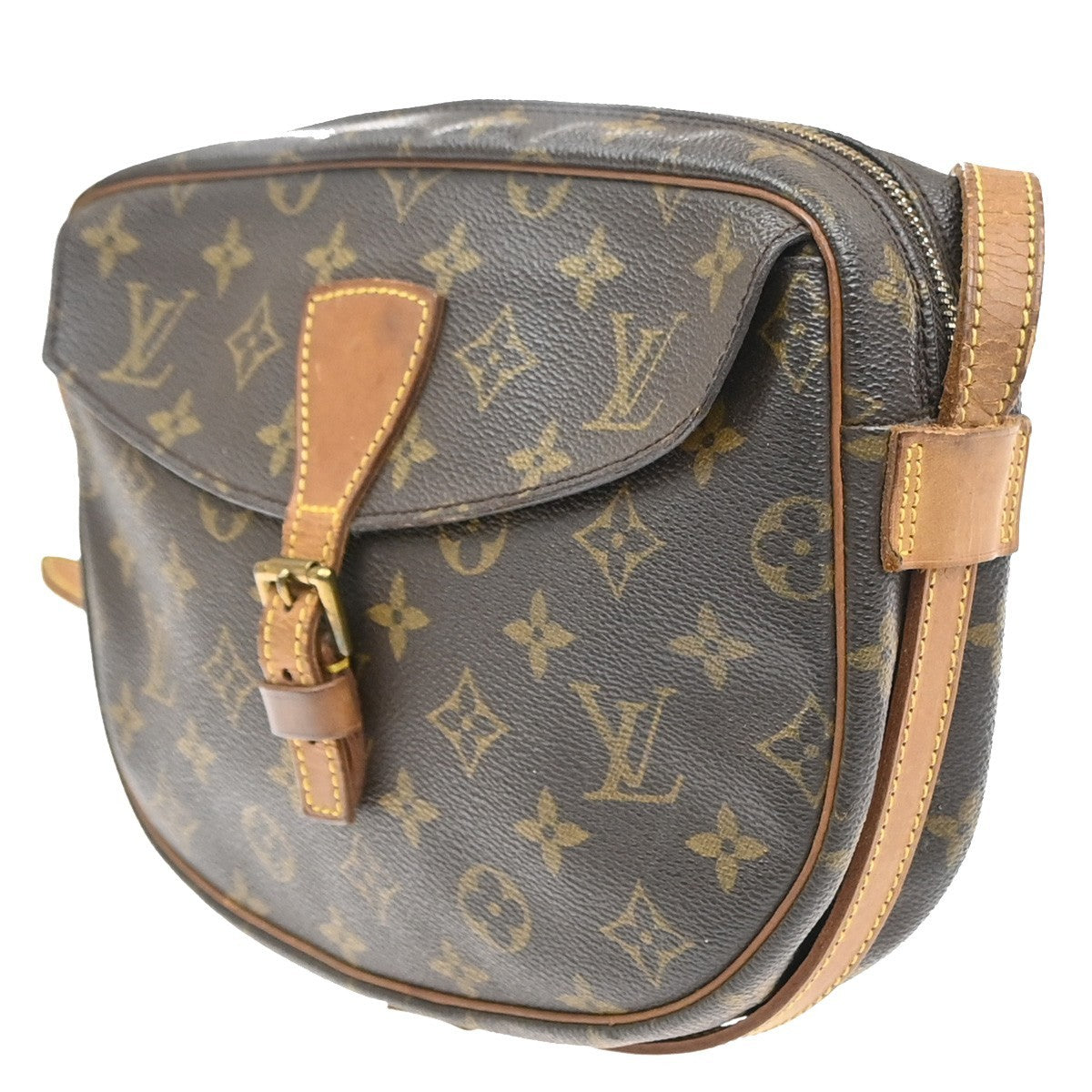 LOUIS VUITTON Jeune Fille MM Shoulder Bag Monogram Leather Brown M51226 36MA566