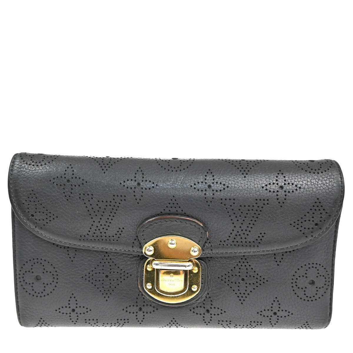 LOUIS VUITTON Portefeuille Amelia Wallet Monogram Mahina Gray M93761 09KC396