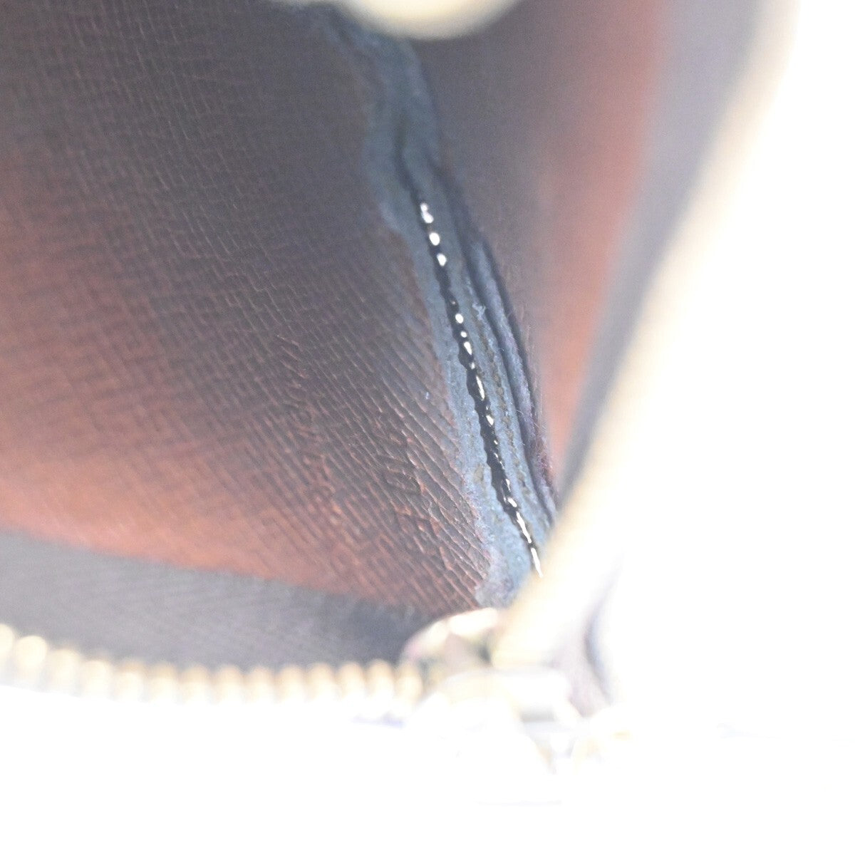 LOUIS VUITTON LV Pochette Cle Coin Case Monogram Leather Brown M62650 09EE241