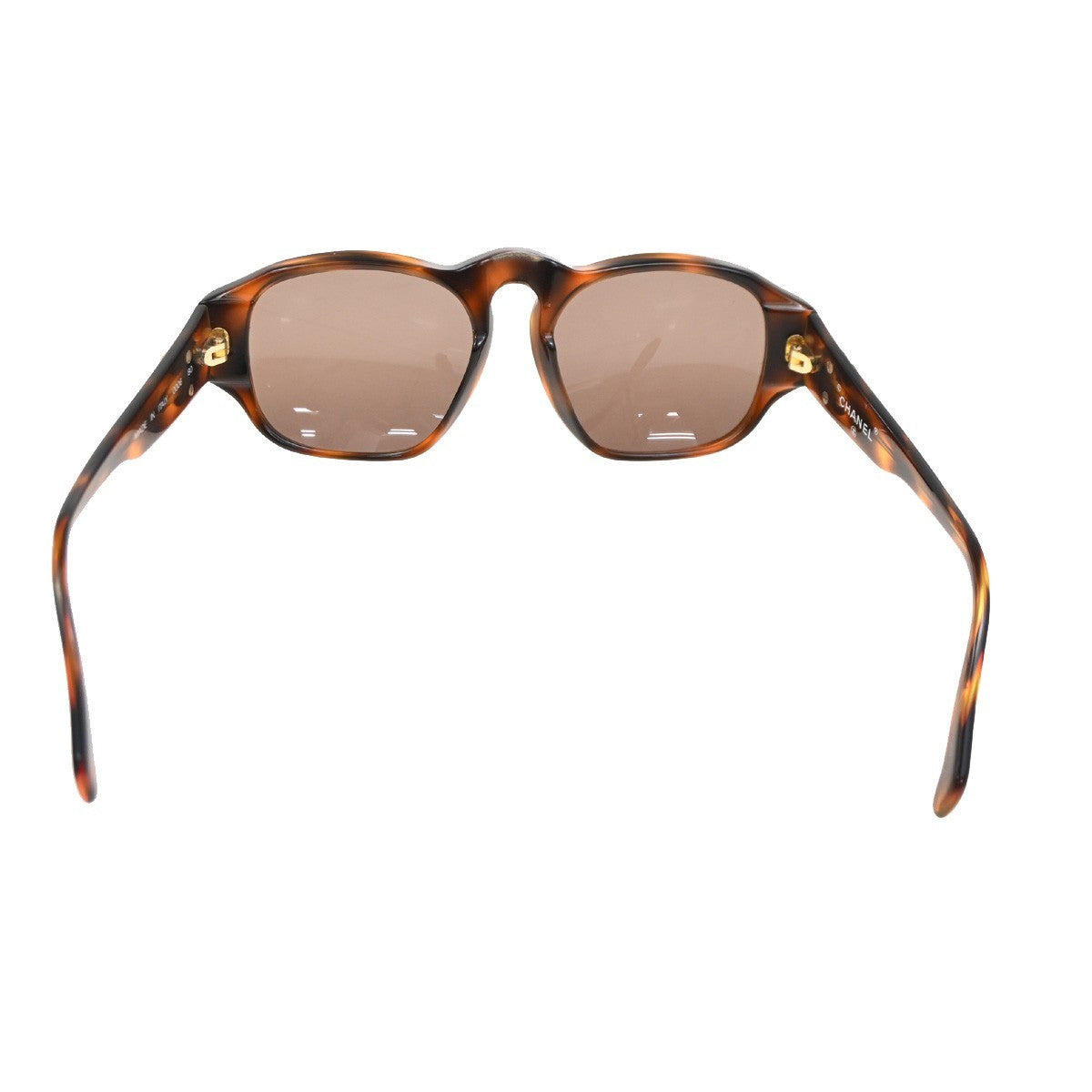 CHANEL CC Logo Sunglasses Eye Wear Plastic Brown GHW Italy 0006 09RL981