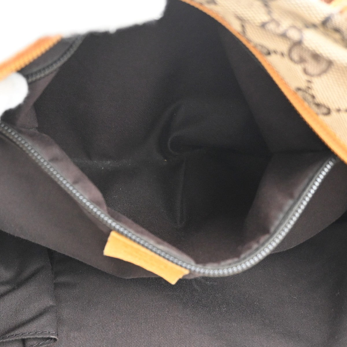 GUCCI GG Canvas Shoulder Tote Bag Leather canvas Yellow Italy 66CA368