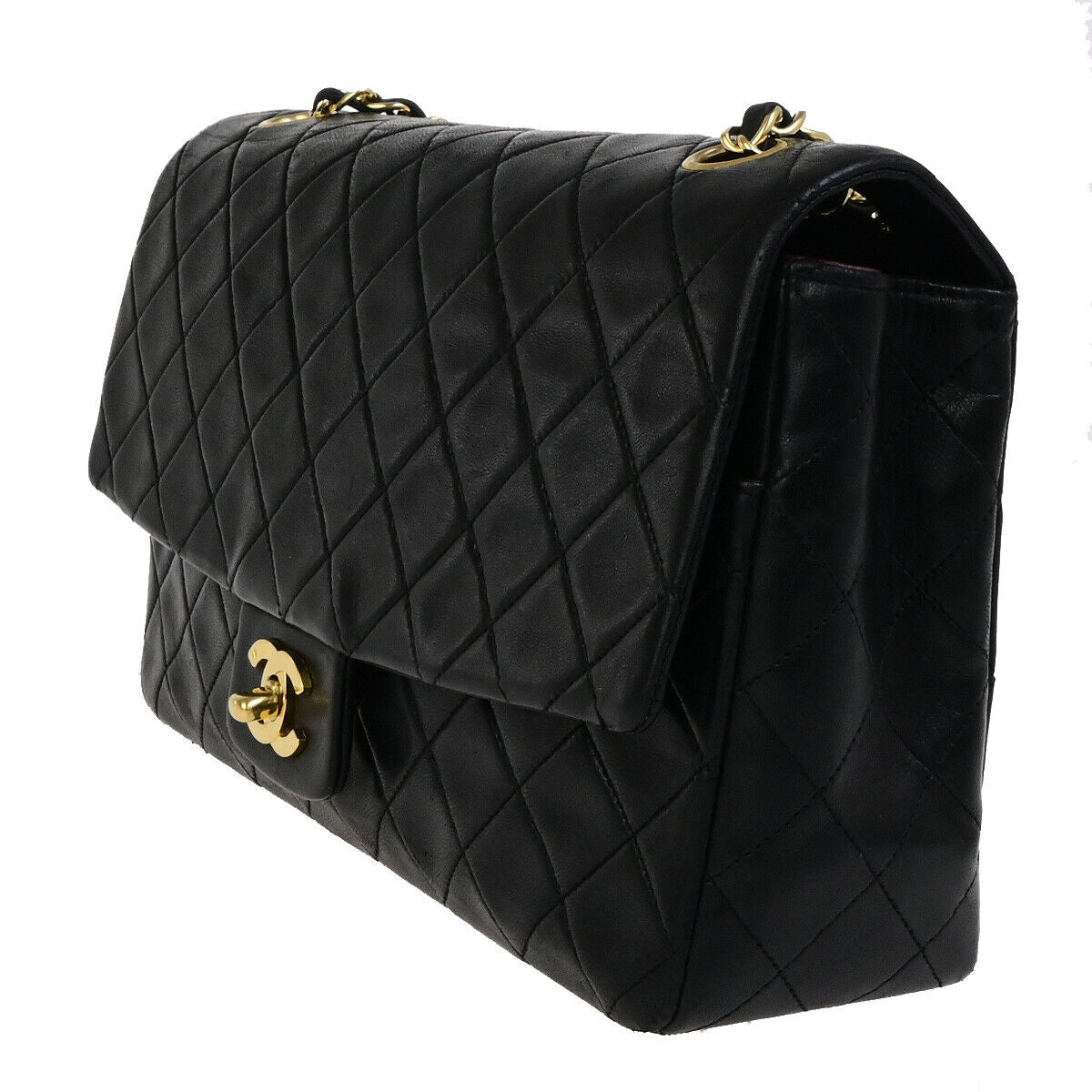 CHANEL CC Matelasse 27 Chain Shoulder Bag Lambskin Leather Black GHW 391RK860