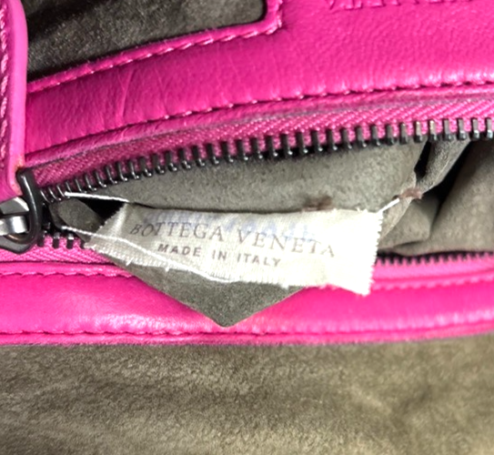 BOTTEGA VENETA Intrecciato Nodini Logo Shoulder Bag Leather Pink Italy 98MA219