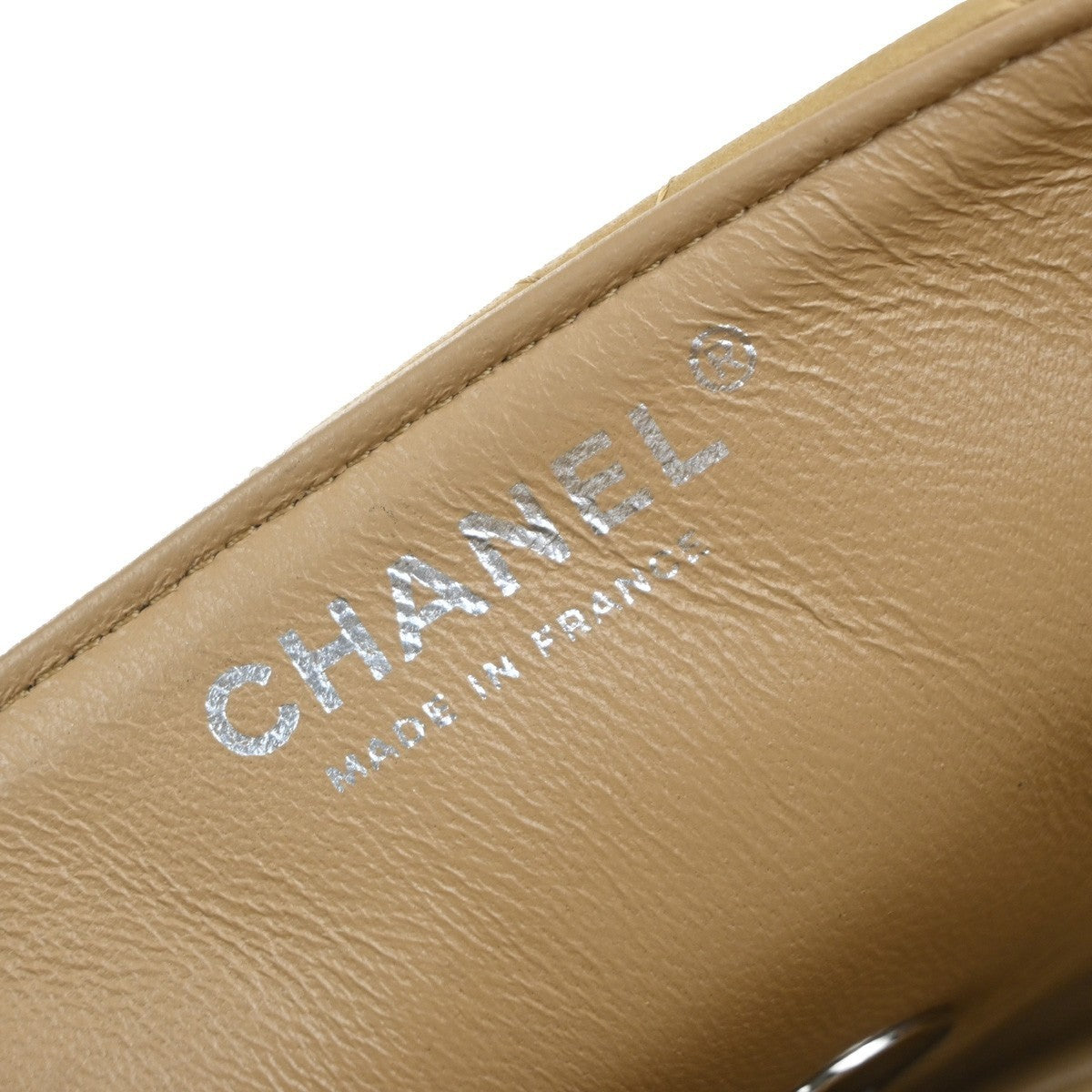 CHANEL CC Logo Matelasse Chain Shoulder Bag Leather Beige GHW 332RP020