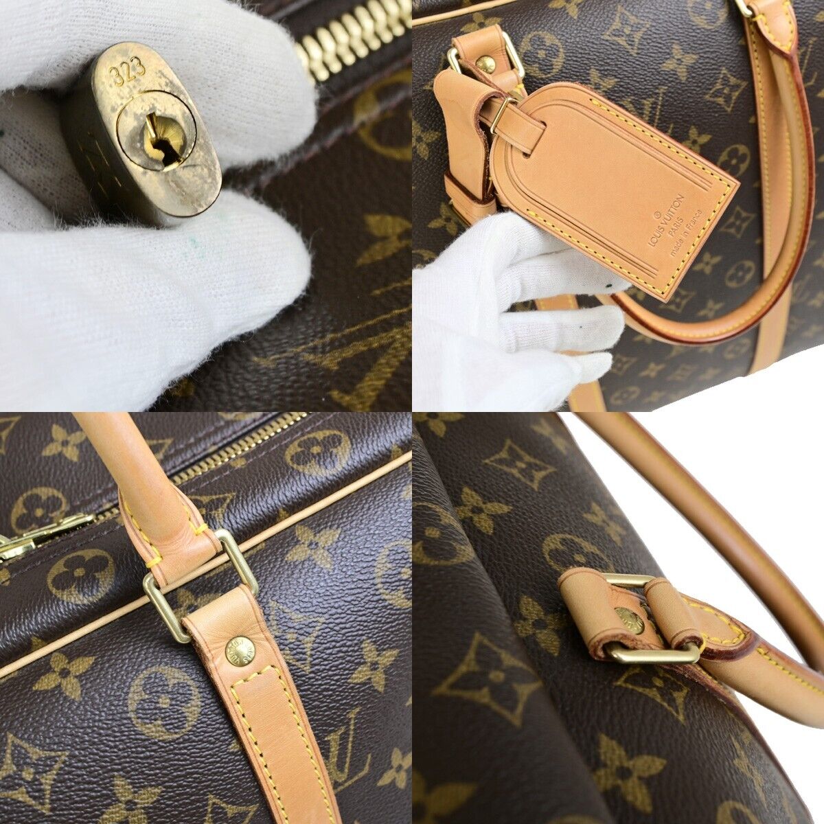 LOUIS VUITTON Sirius 50 Travel Hand Bag Monogram Leather Brown M41406 12RF197