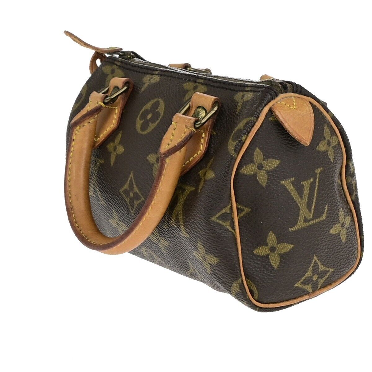 LOUIS VUITTON Mini Speedy Hand Bag Monogram Leather Brown France M41534 79EC996