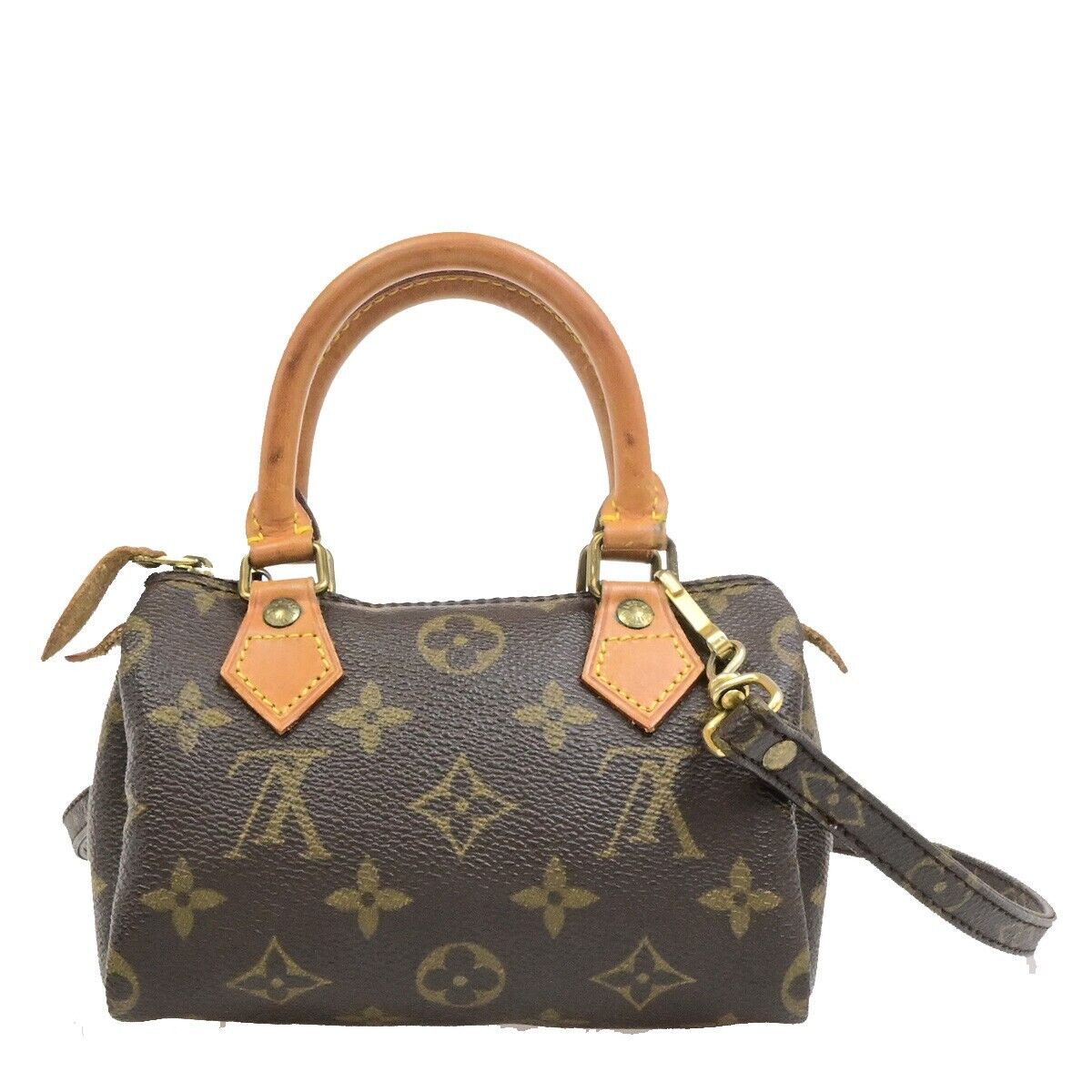 LOUIS VUITTON Mini Speedy 2Way Hand Bag Monogram Leather Brown M41534 95EE086