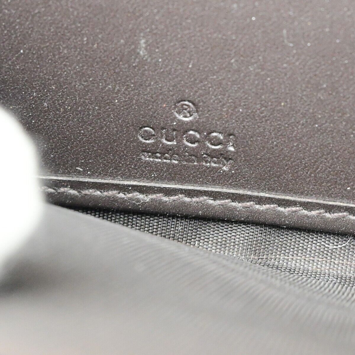 GUCCI Sherry GG Pattern Long Zipper Around Wallet Supreme Leather Brown 65EC844