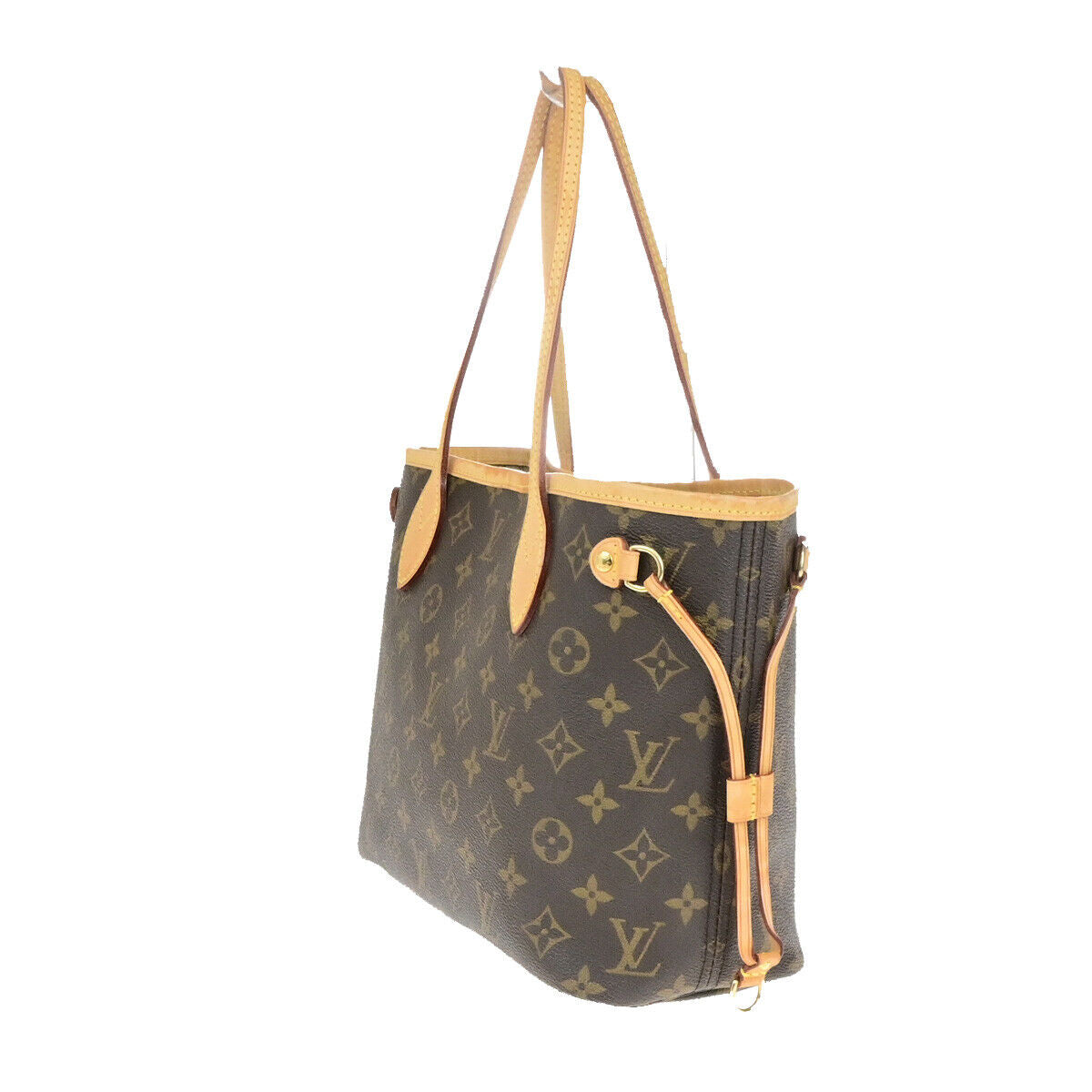 LOUIS VUITTON Neverfull PM Shoulder Tote Bag Monogram Leather BN M40155 55YG761