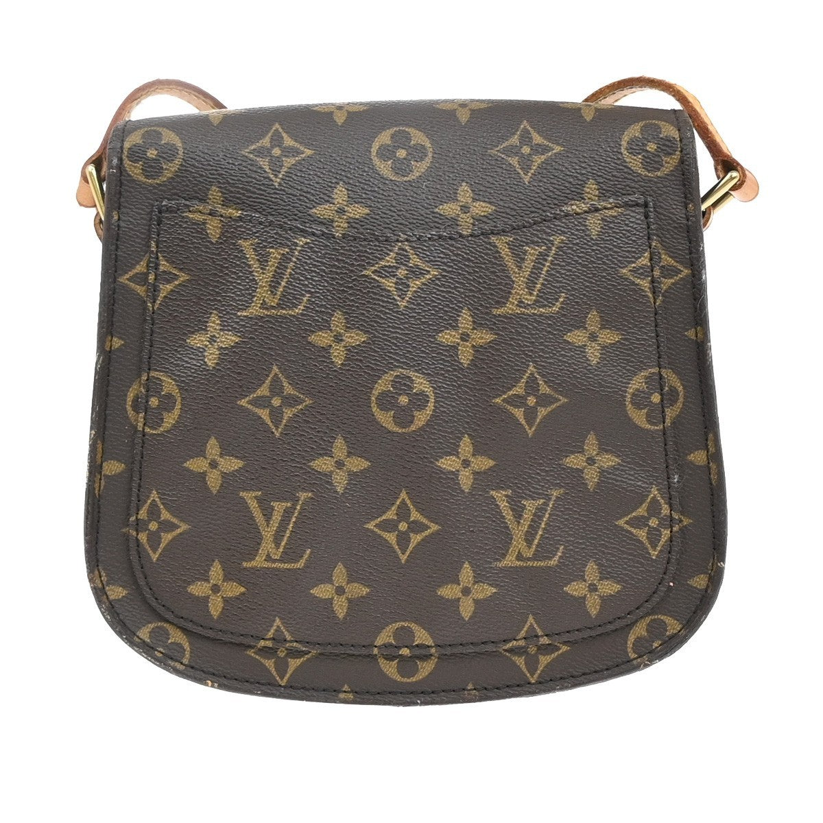 LOUIS VUITTON Saint Cloud MM Shoulder Bag Monogram Leather Brown M51243 80EF865