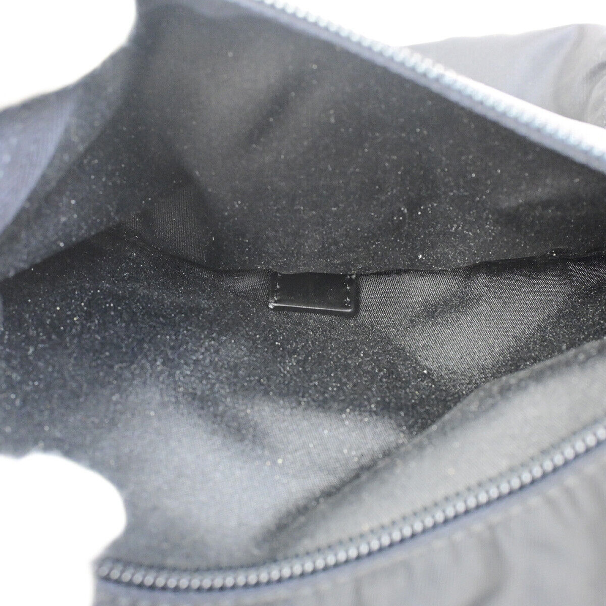 PRADA Logo Tessuto Shoulder Bag Nylon Leather Black SHW Italy 35YG487