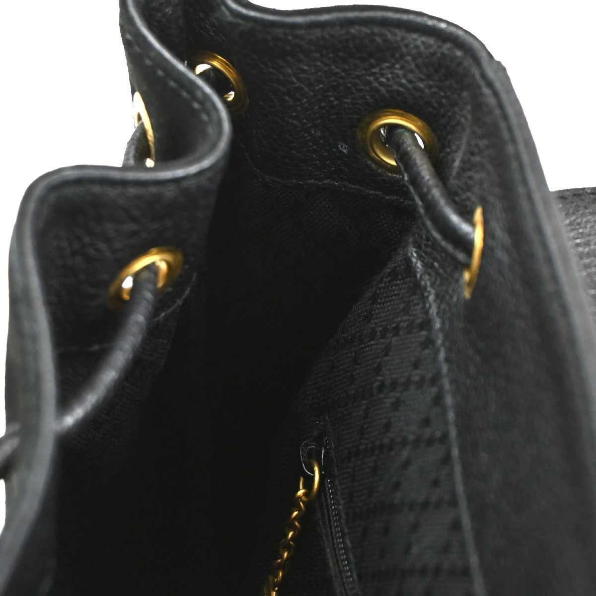 GUCCI Logo GG Pattern Bamboo Backpack Bag Suede Canvas Black SHW Italy 62CA501