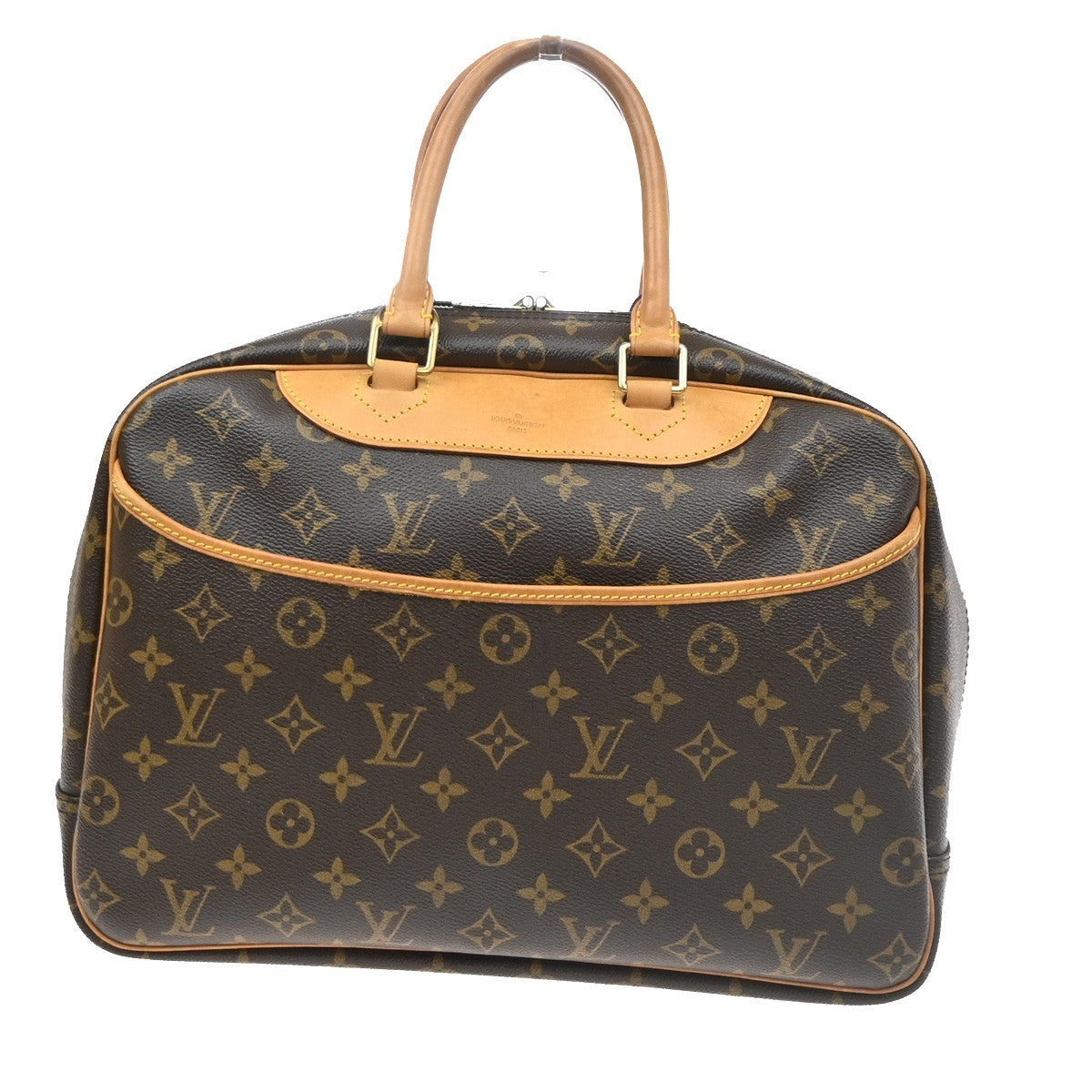 LOUIS VUITTON LV Logo Deauville Hand Bag Monogram Leather Brown M47270 70SA162
