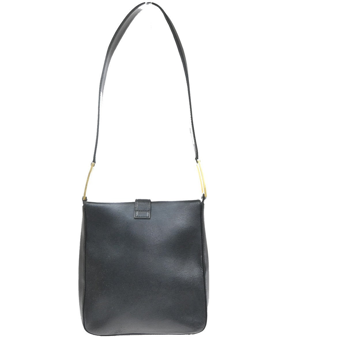 GIVENCHY Logo Shoulder Hand Bag Leather Black GHW Italy 07CA934